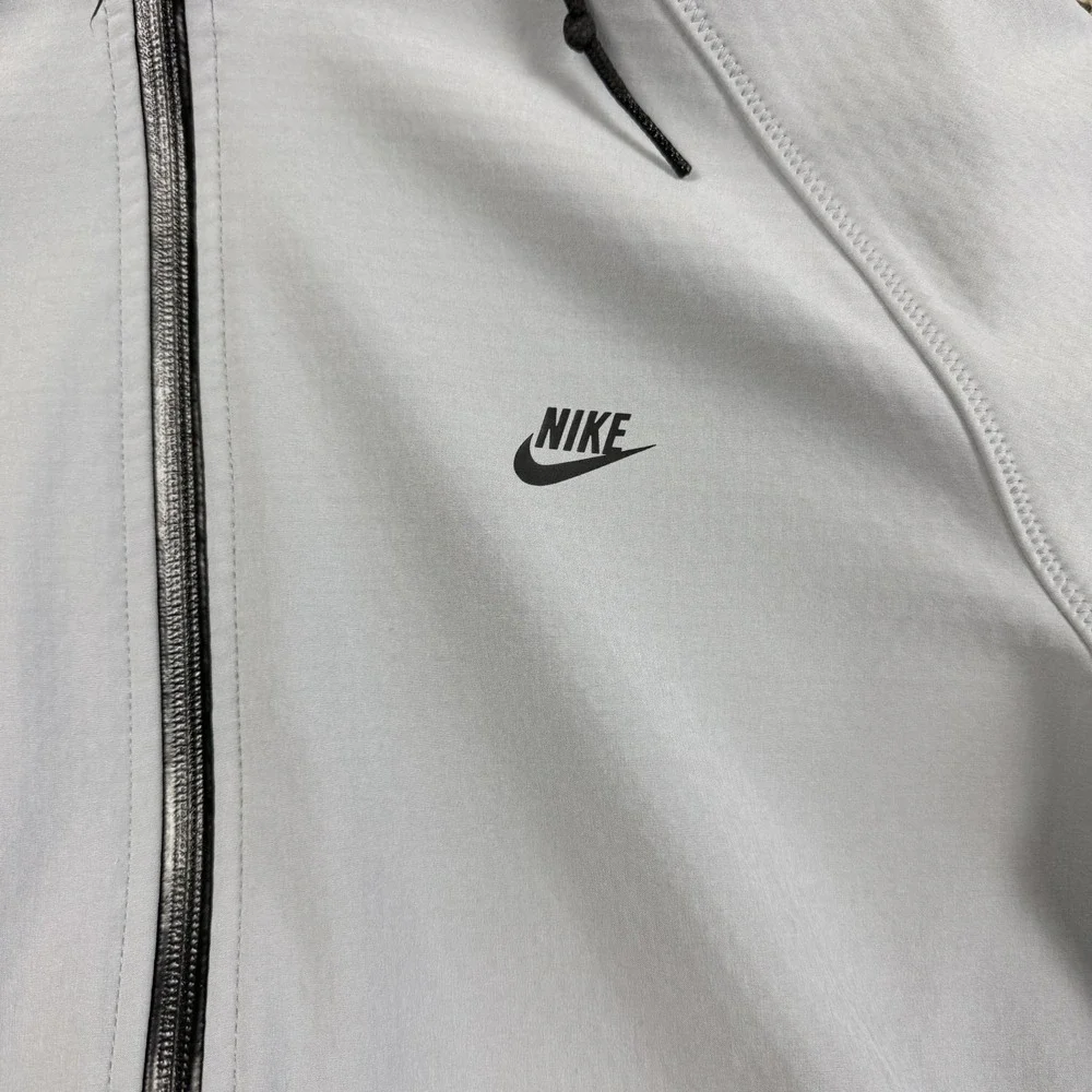 Vintage Nike Hoodie Mens Large Gray Full Zip Sportswear Jacket Waffle Lined Y2K